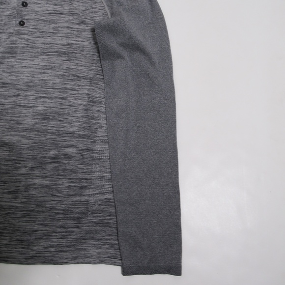 Lululemon Metal Vent Tech Long Sleeve Henley Heathered Grey Size M Silverescent - Picture 5 of 12